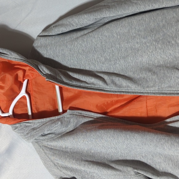 Hugo Boss Men's Size L Reversible Grey & Orange Zip Up Hoodie - Picture 2 of 10